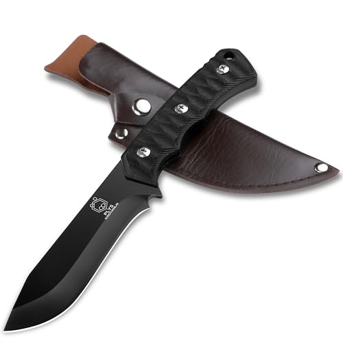 Plys Messer Outdoor Feststehende Klinge für Survival: Jagdmesser Edc Bushcraft Messer Jagd Outdoormesser Scharf Gürtelmesser von Plys
