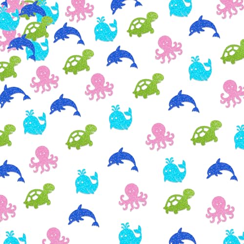 Tischdekorationen mit Meerestieren unter dem Meer, glitzernde Meeresschildkröten, Delfin, Wal, Oktopus, Tischstreuung für Ozean-Thema, Babyparty, Geburtstag, Hochzeit, Party, Dekoration, Zubehör, 150 Tischdekorationen mit Meerestieren unter dem Meer, glitzernde Meeresschildkröten, Delfin, Wal, Oktopus, Tischstreuung für Ozean-Thema, Babyparty, Geburtstag, Hochzeit, Party, Dekoration, Zubehör, 150 von Plzaxou