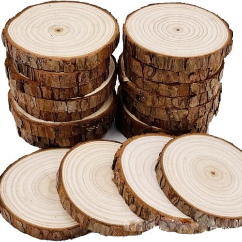 10 Stück Natur Holzscheiben Blank Holz-Scheiben DIY Handwerk Runde Holzscheiben zum basteln Holz Log Scheiben mit Baumrinde Unbehandeltes Baumscheiben Bastelnscheiben Holzkreise 10 Stück Natur Holzscheiben Blank Holz-Scheiben DIY Handwerk Runde Holzscheiben zum basteln Holz Log Scheiben mit Baumrinde Unbehandeltes Baumscheiben Bastelnscheiben Holzkreise von Pmnzdy