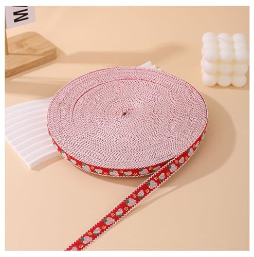 10 Yards × 15mm Jacquardband mit Erdbeermuster Stoffband Erdbeerband Schleifenband Borte Dekoband zum Nähen Bestickt Band Jacquard Trim für Geschenkverpackung DIY Crafting Kleidung ZubehörRot 10 Yards × 15mm Jacquardband mit Erdbeermuster Stoffband Erdbeerband Schleifenband Borte Dekoband zum Nähen Bestickt Band Jacquard Trim für Geschenkverpackung DIY Crafting Kleidung ZubehörRot von Pmnzdy