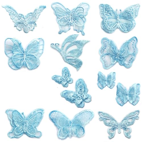 12 Stück Stickerei Spitze Schmetterling Applikation Bunt Organza Schmetterling Aufbügler Patches Nähen Aufnäher zum Reparieren und Deko für DIY Handwerk Kleidung Tischtuch Taschen Schal Himmelblau 12 Stück Stickerei Spitze Schmetterling Applikation Bunt Organza Schmetterling Aufbügler Patches Nähen Aufnäher zum Reparieren und Deko für DIY Handwerk Kleidung Tischtuch Taschen Schal Himmelblau von Pmnzdy