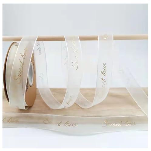 20 Yards × 25mm Beige Transparent Organzaband Geschenkband mit Gold “JUST FOU YOU”“LOVE”Herz Sterne Blumen Schleifen Muster Schleifenband Dekoband für Hochzeiten Partys Strauß DekorationS Beige 20 Yards × 25mm Beige Transparent Organzaband Geschenkband mit Gold “JUST FOU YOU”“LOVE”Herz Sterne Blumen Schleifen Muster Schleifenband Dekoband für Hochzeiten Partys Strauß DekorationS Beige von Pmnzdy