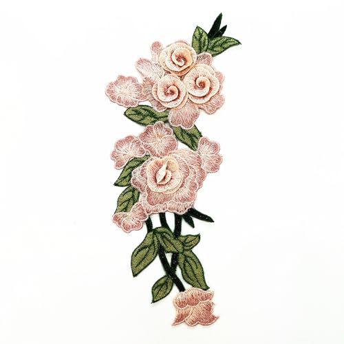 4 Stück Stickerei Spitzen Blumen Patches Spitzenapplikation Gestickte Applikationen Nähen Floraler Patches für DIY-Kleidung, Jacken, Jeans, Rucksäcke, Hüte, Kunsthandwerk NähenKhaki von Pmnzdy