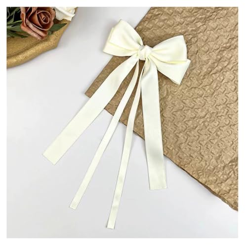 Pmnzdy 10 Stück 30 * 13cm Auto Bögen Hochzeit Autoschleifen Autoschmuck Autodekoration Schleifen Band Geschenkdekorationsschleife Haarnadel-Zubehör Elfenbein von Pmnzdy