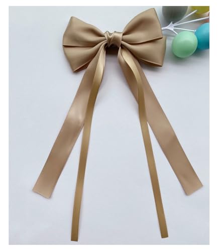 Pmnzdy 10 Stück 30 * 13cm Auto Bögen Hochzeit Autoschleifen Autoschmuck Autodekoration Schleifen Band Geschenkdekorationsschleife Haarnadel-Zubehör Khaki von Pmnzdy
