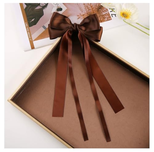 Pmnzdy 10 Stück 30 * 13cm Auto Bögen Hochzeit Autoschleifen Autoschmuck Autodekoration Schleifen Band Geschenkdekorationsschleife Haarnadel-Zubehör Rötlich-braun von Pmnzdy