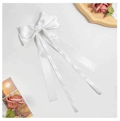 Pmnzdy 10 Stück 30 * 13cm Auto Bögen Hochzeit Autoschleifen Autoschmuck Autodekoration Schleifen Band Geschenkdekorationsschleife Haarnadel-Zubehör Weiß von Pmnzdy