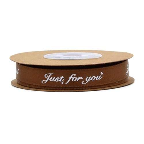 Pmnzdy 10 Yards × 10mm "Just for you" Bänder Ripsband Bunte Satinband Geschenkband Stoffband für Hochzeit,Geburtstag,Blumen,Verpackung von Kuchen,Geschenkverpackung,DekorationBraun Pmnzdy 10 Yards × 10mm "Just for you" Bänder Ripsband Bunte Satinband Geschenkband Stoffband für Hochzeit,Geburtstag,Blumen,Verpackung von Kuchen,Geschenkverpackung,DekorationBraun von Pmnzdy