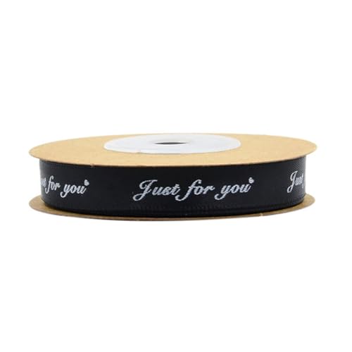 Pmnzdy 10 Yards × 10mm "Just for you" Bänder Ripsband Bunte Satinband Geschenkband Stoffband für Hochzeit,Geburtstag,Blumen,Verpackung von Kuchen,Geschenkverpackung,DekorationSchwarz Pmnzdy 10 Yards × 10mm "Just for you" Bänder Ripsband Bunte Satinband Geschenkband Stoffband für Hochzeit,Geburtstag,Blumen,Verpackung von Kuchen,Geschenkverpackung,DekorationSchwarz von Pmnzdy