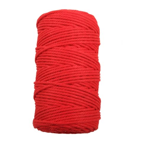 Pmnzdy 100M Makramee Garn 13mm Makramee Kordel Baumwollgarn Baumwollkordel Farbiges Baumwollseil Handwerk Strickseil Natürliche Baumwoll-Schnur für Stricken Makramee Weben Deko DIY Handwerk Rot Pmnzdy 100M Makramee Garn 13mm Makramee Kordel Baumwollgarn Baumwollkordel Farbiges Baumwollseil Handwerk Strickseil Natürliche Baumwoll-Schnur für Stricken Makramee Weben Deko DIY Handwerk Rot von Pmnzdy