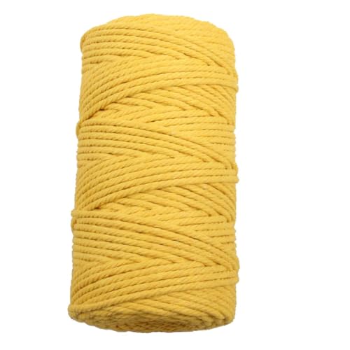 Pmnzdy 100M Makramee Garn 14mm Makramee Kordel Baumwollgarn Baumwollkordel Farbiges Baumwollseil Handwerk Strickseil Natürliche Baumwoll-Schnur für Stricken Makramee Weben Deko DIY Handwerk Gelb Pmnzdy 100M Makramee Garn 14mm Makramee Kordel Baumwollgarn Baumwollkordel Farbiges Baumwollseil Handwerk Strickseil Natürliche Baumwoll-Schnur für Stricken Makramee Weben Deko DIY Handwerk Gelb von Pmnzdy