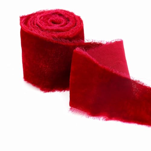 Pmnzdy 1m Samtband Weihnachtband ausgefranstes Band roher Rand 3.8cm Hochzeitsband Blumenstrauß Geschenkband Satinband Fransenband Seidensamtband DIY Basteln Haarschleifen Hochzeit Helles Jujuberot Pmnzdy 1m Samtband Weihnachtband ausgefranstes Band roher Rand 3.8cm Hochzeitsband Blumenstrauß Geschenkband Satinband Fransenband Seidensamtband DIY Basteln Haarschleifen Hochzeit Helles Jujuberot von Pmnzdy