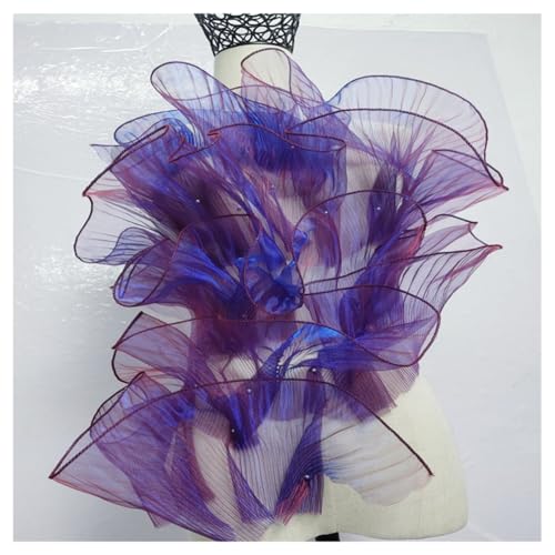 Pmnzdy 200×15cm Organza Ruffle Plissierter Stoff Retro Rüschen Farbverlauf Tüll Lock Rand Spitzeband DIY Nähzubehör Applique für Kleid Tasche Handwerk Hochzeitskleid Party Vorhang Deko Dunkelviolett Pmnzdy 200×15cm Organza Ruffle Plissierter Stoff Retro Rüschen Farbverlauf Tüll Lock Rand Spitzeband DIY Nähzubehör Applique für Kleid Tasche Handwerk Hochzeitskleid Party Vorhang Deko Dunkelviolett von Pmnzdy