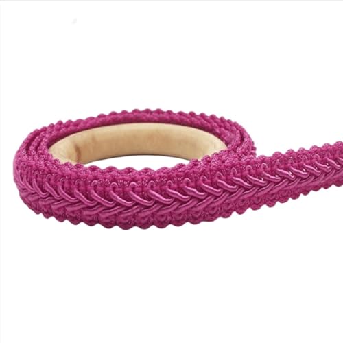 Pmnzdy 25 m Borte Nähen Spitze Tausendfüßler geflochtenes Spitzenband 12 mm Spitzenborte Blumenmuster Dekoband Zierband Borten Bänder Für Hochzeit Party Kostüm Heimwerken DIY Basteln Nähen Rosenrot von Pmnzdy