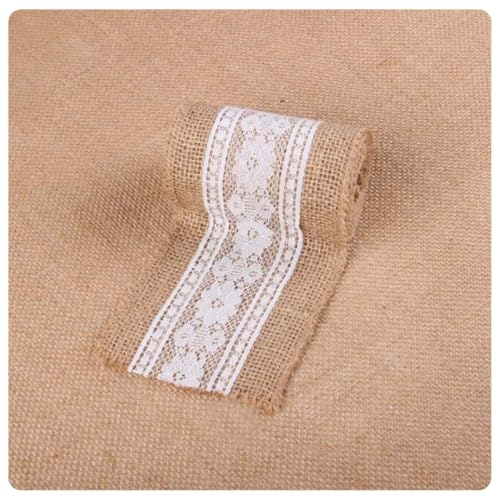 Pmnzdy 2M Juteband mit Spitze 10cm breit Vintage Spitzenband Natürliche Sackleinen Hessische Jute Bänder Spitzenbordüre Dekoband Stoffband Geschenkband Weihnachten Hochzeit Party Tischdeko DIY 8# Pmnzdy 2M Juteband mit Spitze 10cm breit Vintage Spitzenband Natürliche Sackleinen Hessische Jute Bänder Spitzenbordüre Dekoband Stoffband Geschenkband Weihnachten Hochzeit Party Tischdeko DIY 8# von Pmnzdy