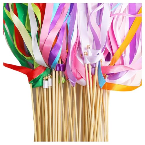 Pmnzdy 30stk Wedding Wands Hochzeit mit Glocke Bunt Band Zauberstäbe Luftschlangen Ribbon Fairy Stick Band-Wands Hochzeitsbändern Seidenfeenstab Glücksstab Hochzeitsbändern -Mix Farben Pmnzdy 30stk Wedding Wands Hochzeit mit Glocke Bunt Band Zauberstäbe Luftschlangen Ribbon Fairy Stick Band-Wands Hochzeitsbändern Seidenfeenstab Glücksstab Hochzeitsbändern -Mix Farben von Pmnzdy