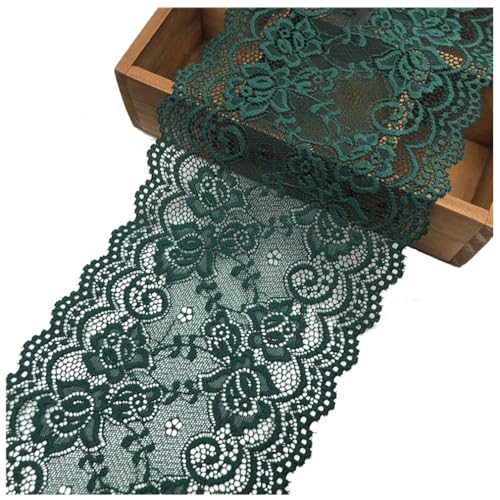 Pmnzdy 5 Yards Spitzenband Elastizität Spitzenbordüre Spitzenborte Zierband Spitzenstoff Dekoband Spitze Blumen Borte für Nähen DIY Handwerk Kleidung Dessous Hochzeitskleid 15cm Breite Grün Pmnzdy 5 Yards Spitzenband Elastizität Spitzenbordüre Spitzenborte Zierband Spitzenstoff Dekoband Spitze Blumen Borte für Nähen DIY Handwerk Kleidung Dessous Hochzeitskleid 15cm Breite Grün von Pmnzdy