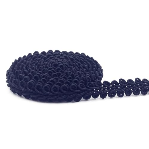 Pmnzdy 5 m Borte Nähen Spitze Tausendfüßler geflochtenes Spitzenband 8 mm Spitzenborte Blumenmuster Dekoband Zierband Borten Bänder Für Hochzeit Party Kostüm Heimwerken DIY Basteln Nähen Marineblau von Pmnzdy