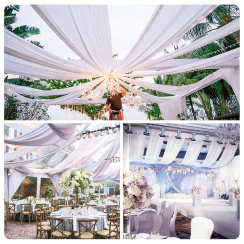 Pmnzdy Deckenvorhänge für Hochzeiten Hochzeitsbogen Tüll Drapierstoff Hochzeit Hintergrund Vorhang Tüllstoff Raumdekoration für Party Zeremonie Bühne Hochzeit Himmel Bett Weiß 150×300cm Pmnzdy Deckenvorhänge für Hochzeiten Hochzeitsbogen Tüll Drapierstoff Hochzeit Hintergrund Vorhang Tüllstoff Raumdekoration für Party Zeremonie Bühne Hochzeit Himmel Bett Weiß 150×300cm von Pmnzdy