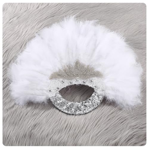 Pmnzdy Fächer Feder Damen brautfächer Feather Fan Vintage federfächer Faltbar Handfaecher Strasssteine Stickerei Faltfächer spitzenfächer Kostüm Hochzeit Party Abschlussball Tanz Geburtstag Silber Pmnzdy Fächer Feder Damen brautfächer Feather Fan Vintage federfächer Faltbar Handfaecher Strasssteine Stickerei Faltfächer spitzenfächer Kostüm Hochzeit Party Abschlussball Tanz Geburtstag Silber von Pmnzdy