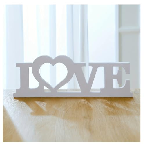 Pmnzdy Love Schriftzug Holz Zum Hinstellen Buchstaben Holz Tischdeko Deko Aufsteller Wohndeko Holzbuchstaben Love Dekorative Hochzeit Liebesschilder Liebesdeko Wohndekoration Weiß2# von Pmnzdy