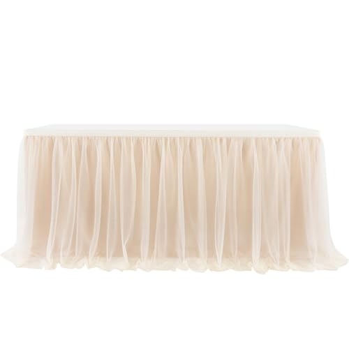 Pmnzdy Tüll Tischrock Tütü Tischröcke Tutu Tischdecke Tischdeko Schreibtisch Gaze Tüll Tisch Rock Tischdekoration für Hochzeit, Geburtstag, Valentinstag, Weihnachten, Party, Bar Champagner 4.27×77cm Pmnzdy Tüll Tischrock Tütü Tischröcke Tutu Tischdecke Tischdeko Schreibtisch Gaze Tüll Tisch Rock Tischdekoration für Hochzeit, Geburtstag, Valentinstag, Weihnachten, Party, Bar Champagner 4.27×77cm von Pmnzdy