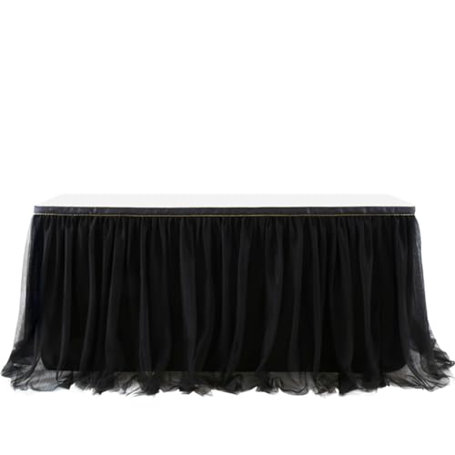 Pmnzdy Tüll Tischrock Tütü Tischröcke Tutu Tischdecke Tischdeko Schreibtisch Gaze Tüll Tisch Rock Tischdekoration für Hochzeit, Geburtstag, Valentinstag, Weihnachten, Party, Bar Schwarz 275×77cm Pmnzdy Tüll Tischrock Tütü Tischröcke Tutu Tischdecke Tischdeko Schreibtisch Gaze Tüll Tisch Rock Tischdekoration für Hochzeit, Geburtstag, Valentinstag, Weihnachten, Party, Bar Schwarz 275×77cm von Pmnzdy