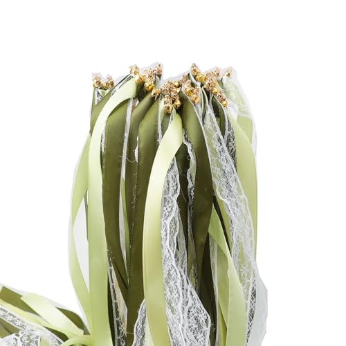 Pmnzdy Wedding Wands Stäbe mit Glöckchen Wedding Wands Hochzeit,Spitze und Seidenfeenstab,Zauberstäbe Hochzeit Luftschlangen,für Hochzeiten,Geburtstage,Feiertagsfeiern Grün 30 Stück Pmnzdy Wedding Wands Stäbe mit Glöckchen Wedding Wands Hochzeit,Spitze und Seidenfeenstab,Zauberstäbe Hochzeit Luftschlangen,für Hochzeiten,Geburtstage,Feiertagsfeiern Grün 30 Stück von Pmnzdy