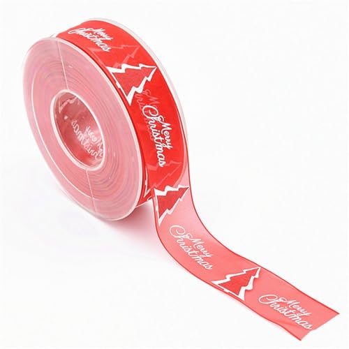 Rot Weihnachtenband Merry Christmas Weihnachtsbaum Muster 10Meter 25mm Breite Organza Dekoband Schleifenband Weihnachts Schleifenband Bänder Chiffonband Organzaband10 Meter Rot Weihnachtenband Merry Christmas Weihnachtsbaum Muster 10Meter 25mm Breite Organza Dekoband Schleifenband Weihnachts Schleifenband Bänder Chiffonband Organzaband10 Meter von Pmnzdy