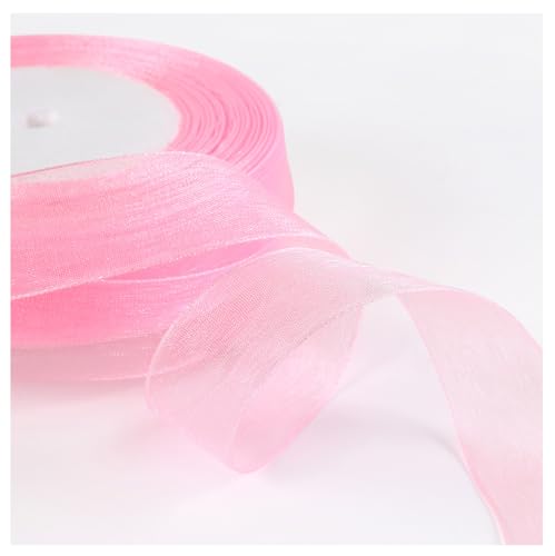 Transparent Organzaband 45 Meter × 2cm Sheer Geschenkband Bunte Schleifenband Dekoband Weihnachtenband Bastelband Bänder aus Organza für Hochzeits Party Geburtstag GeschenkverpackungRosa Transparent Organzaband 45 Meter × 2cm Sheer Geschenkband Bunte Schleifenband Dekoband Weihnachtenband Bastelband Bänder aus Organza für Hochzeits Party Geburtstag GeschenkverpackungRosa von Pmnzdy
