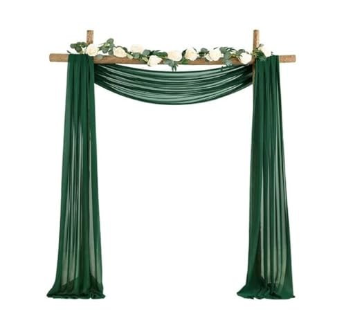 Vorhang für Hochzeit 2 Stück 75x600cm Hochzeitsbogen Querbehang Tüll Gardinen Traubogen Organza Drapierstoff Foto Hintergrund Dekostoff für Geburtstags, Partys, Bankett Dekorationen Dunkelgrün Vorhang für Hochzeit 2 Stück 75x600cm Hochzeitsbogen Querbehang Tüll Gardinen Traubogen Organza Drapierstoff Foto Hintergrund Dekostoff für Geburtstags, Partys, Bankett Dekorationen Dunkelgrün von Pmnzdy