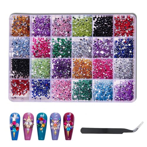 18000 Stück Strasssteine Nägel,Rhinestones 3 mm 24 Farben mit Pinzette,Glitzersteine für DIY Handwerk Gesicht Kleidung Dekoration 18000 Stück Strasssteine Nägel,Rhinestones 3 mm 24 Farben mit Pinzette,Glitzersteine für DIY Handwerk Gesicht Kleidung Dekoration von Pmueuff