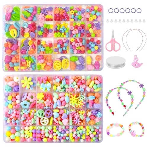 Pmueuff Armbänder Selber Machen Kinder, 2 Boxen Perlen Set für DIY Armbänder Selber, Schmuck Basteln Mädchen 4 jahre für Geschenke, Bunte Perlenset für Armbänders Geschenk Mädchen 4 5 6 7 8 Jahre Pmueuff Armbänder Selber Machen Kinder, 2 Boxen Perlen Set für DIY Armbänder Selber, Schmuck Basteln Mädchen 4 jahre für Geschenke, Bunte Perlenset für Armbänders Geschenk Mädchen 4 5 6 7 8 Jahre von Pmueuff