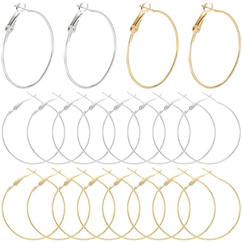Pndeyo 10 Stück Ohrringe, Kreolen für Frauen, hypoallergen, vergoldet, Metall-Knorpel-Piercing, Kugel-Ohrschlaufen-Set für DIY-Handwerk, Schmuckherstellung, Gold und Silber Pndeyo 10 Stück Ohrringe, Kreolen für Frauen, hypoallergen, vergoldet, Metall-Knorpel-Piercing, Kugel-Ohrschlaufen-Set für DIY-Handwerk, Schmuckherstellung, Gold und Silber von Pndeyo