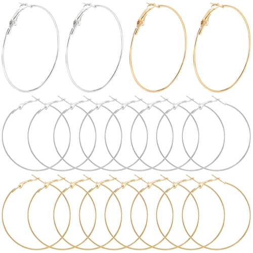 Pndeyo 10 Stück Ohrringe für Frauen, hypoallergene, vergoldete Ohrringe, Metallknorpel-Piercing, Kugel-Ohrschlaufen-Set für DIY-Handwerk, Schmuckherstellung, Gold und Silber Pndeyo 10 Stück Ohrringe für Frauen, hypoallergene, vergoldete Ohrringe, Metallknorpel-Piercing, Kugel-Ohrschlaufen-Set für DIY-Handwerk, Schmuckherstellung, Gold und Silber von Pndeyo