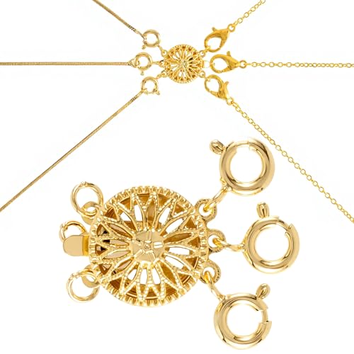 Pndeyo Halsketten-Verschlüsse, vergoldete Messing-Verschlüsse, Halsketten-Trennverbinder für Damen, Armband, Fußkettchen, Schmuckherstellung Pndeyo Halsketten-Verschlüsse, vergoldete Messing-Verschlüsse, Halsketten-Trennverbinder für Damen, Armband, Fußkettchen, Schmuckherstellung von Pndeyo