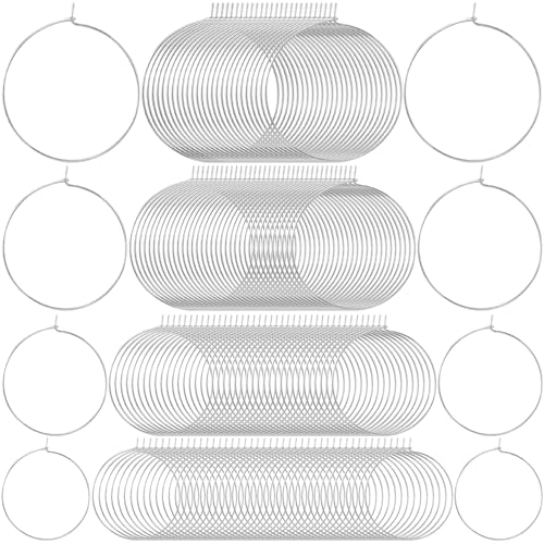 Pndeyo Hypoallergene Ohrring-Perlen, verschiedene Größen, runde Creolen, offener Ohrringdraht, Zubehör für Schmuckherstellung, 280 Stück Pndeyo Hypoallergene Ohrring-Perlen, verschiedene Größen, runde Creolen, offener Ohrringdraht, Zubehör für Schmuckherstellung, 280 Stück von Pndeyo