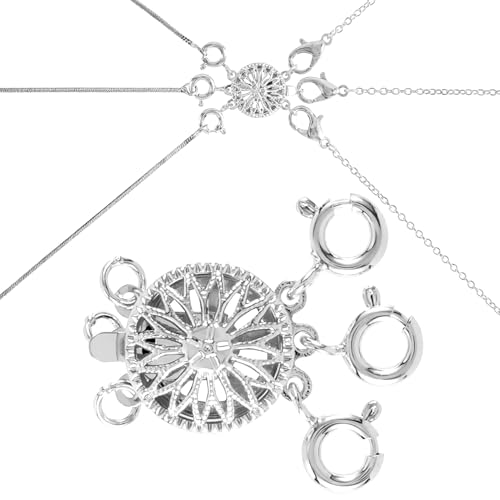 Pndeyo Verschlüsse für Halsketten, versilberte Messing-Schmuckverschlüsse, Halsketten-Trennverbinder für Damen, Armband, Fußkettchen, Schmuckherstellung Pndeyo Verschlüsse für Halsketten, versilberte Messing-Schmuckverschlüsse, Halsketten-Trennverbinder für Damen, Armband, Fußkettchen, Schmuckherstellung von Pndeyo