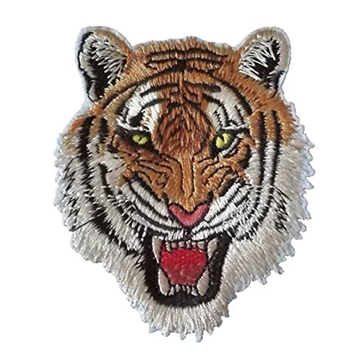 Aufnäher zum Aufbügeln, brüllender gestreifter Tiger, bestickt, für Motorradweste, Aufnähapplikationen für Jeans, Jacken, Bügelbilder, dekorative für Kleidung, Reparatur für Kinder, Jungen, Jeans, Aufnäher zum Aufbügeln, brüllender gestreifter Tiger, bestickt, für Motorradweste, Aufnähapplikationen für Jeans, Jacken, Bügelbilder, dekorative für Kleidung, Reparatur für Kinder, Jungen, Jeans, von Pnuokn