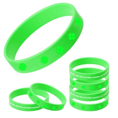 PnxdeobXL 20 Stück glücksarmbänder, abschlussgeschenk schüler, vierblättriger klee silikon, freundschaftsarmbänder bulk, schulabschluss accessoires von PnxdeobXL