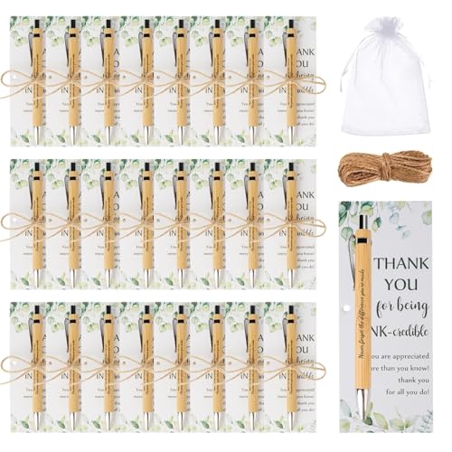 PnxdeobXL 24teiliges Glücksstift-Set mit Holz-Kugelschreibern, Gravur, Glückskarten, Organza-Beuteln & 5m Bastkordel – Perfekt für Geschenke zu allen Anlässe PnxdeobXL 24teiliges Glücksstift-Set mit Holz-Kugelschreibern, Gravur, Glückskarten, Organza-Beuteln & 5m Bastkordel – Perfekt für Geschenke zu allen Anlässe von PnxdeobXL