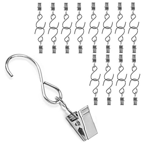 Metall Hängen Clips Haken, Clamp Hanger für Vorhang, Partei String Licht, Outdoor Aktivitäten Draht, Startseite Dekoration, 25 Stücke von DIWUJI
