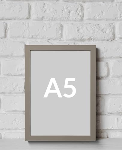 PoStar - Bilderrahmen mit Ständer A5 14,8x21 cm Foto-Rahmen aus Holz mit Bruchsicherem Plexi-Glas - Rahmen für Fotos, Poster und Diplome - Bilderrahmen 14,8x21 cm A5 - Beige-Grau PoStar - Bilderrahmen mit Ständer A5 14,8x21 cm Foto-Rahmen aus Holz mit Bruchsicherem Plexi-Glas - Rahmen für Fotos, Poster und Diplome - Bilderrahmen 14,8x21 cm A5 - Beige-Grau von PoStar