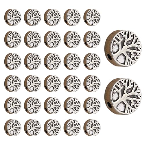 10 Pcs Versilberte Legierungsbäume Perlen Mit Großem Loch Für Schmuckhandwerksvorräte Und Europäische Charmearmbänder Big Hole Spacer Perlen 10 Pcs Versilberte Legierungsbäume Perlen Mit Großem Loch Für Schmuckhandwerksvorräte Und Europäische Charmearmbänder Big Hole Spacer Perlen von Pocoiau