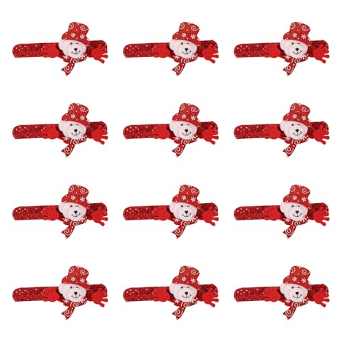 12 x Weihnachtsstrumpf für Kinder und Erwachsene, bequeme Weihnachtsstrümpfe, Party-Armbänder von Pocoiau