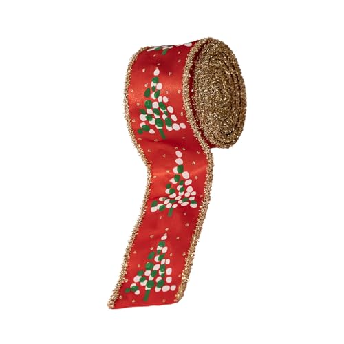 5.46yard Holiday Stoff Ribbon 5 Cm Breites Weihnachtsdekoratik Für Kunsthandwerksbaumkranz Und Wickeldekorationen 5.46yard Holiday Stoff Ribbon 5 Cm Breites Weihnachtsdekoratik Für Kunsthandwerksbaumkranz Und Wickeldekorationen von Pocoiau