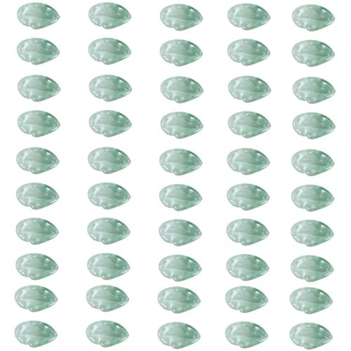 50 PCs Glasblätter Gradient Glasperlen 12x20mm Kunstversorgungen Für Kreative Schmuck Herstellung Haarnadel Dekoration Perlen Gradienten Blütenblätter Für Haarnadelschmuck Kunstprojekt Machen von Pocoiau