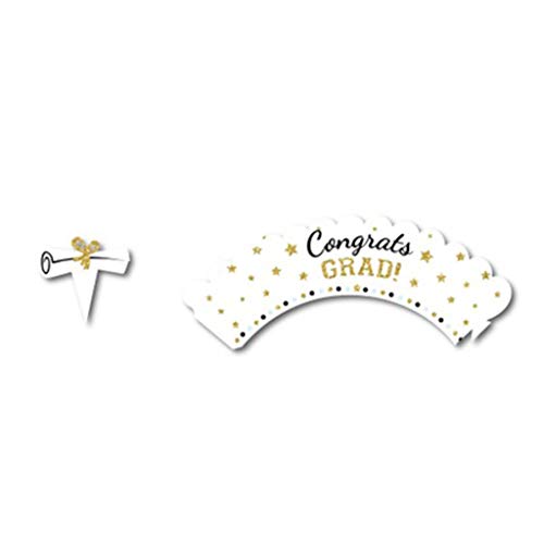Cupcake-Förmchen mit Aufschrift "Congrats Grade", 12 Stück, 2021, Kuchendekoration, Abschlussfeier, Party-Dekoration Cupcake-Förmchen mit Aufschrift "Congrats Grade", 12 Stück, 2021, Kuchendekoration, Abschlussfeier, Party-Dekoration von Pocoiau