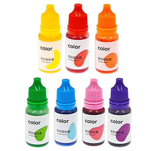 Epoxidharz-Pigment, Flüssigfarbstoff, Diffusion, handgemachte Seife, Duft, Farbseife, Pigment, 7 Farben, 10 ml von Pocoiau