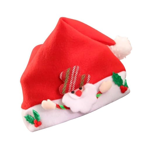 Festliche Weihnachtsmütze, weiches Acryl, bequeme Mütze, Uni, für Feiertage, Partys Festliche Weihnachtsmütze, weiches Acryl, bequeme Mütze, Uni, für Feiertage, Partys von Pocoiau